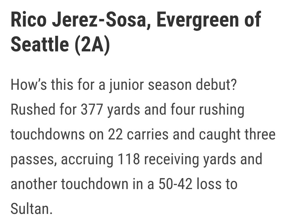 ZachHermsen's tweet photo. 455 yards on 25 touches Friday.

Holy cow...

Rico has a 3.7 gpa and is a '23 grad. Some college is going to get a great human being who also happens to have some wheels.

#ProtectTheGreen https://t.co/CwbMjdK8a2