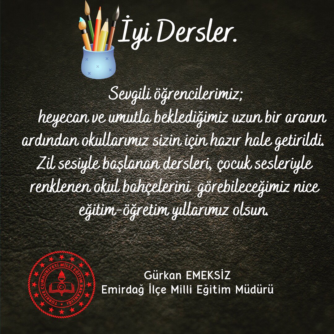 Emirdag İlçe Milli Eğitim Müdürlüğü (@emirdagmem) on Twitter photo 