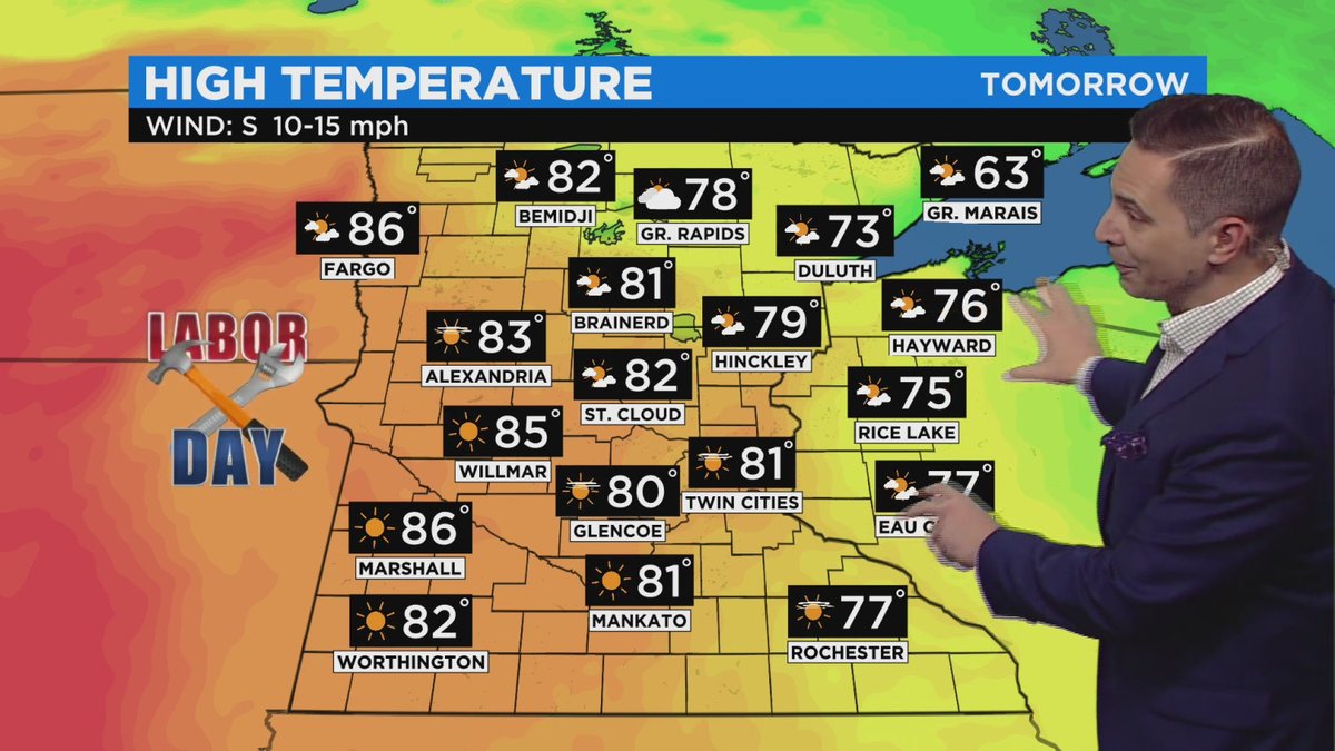 Minnesota Weather: Labor Day Forecast Looks Warm, Thunderstorms Possible Up North https://t.co/Nl77vcueDL https://t.co/rOAzOR9WgY