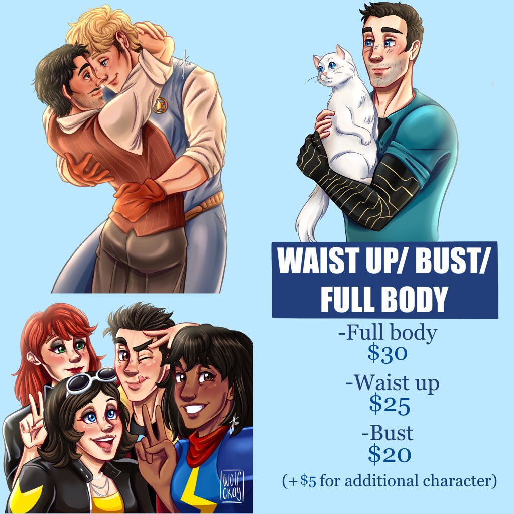 [RTs are appreciated❤️]
I’m reopening commissions! Dm me if you’re interested or if you have any questions. 🙏✨