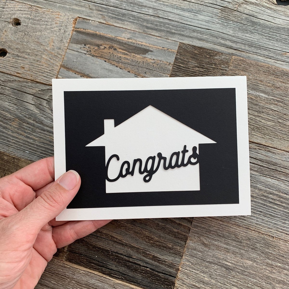 Thanks for the great review Janice N. ★★★★★! etsy.me/3kTPytv #etsy #white #moving #black #housewarmingcard #newhome #newhomecard #movingcard #modernhome #contemporaryhome