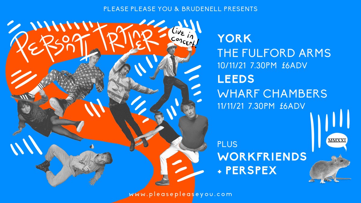 Party times in Nov at @fulfordarmsyork & @WharfChambersCC with ace Dutch band @prsnl_trnr!! Very special guests @workfriends1 & Perspex too. A PPY & @Nath_Brudenell hook up. Can't wait. >> pleasepleaseyou.com