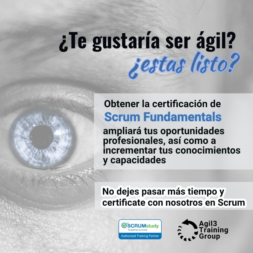 TrainingAgile's tweet photo. Cumple tus #metas y certificate como #ScrumMaster con nosotros, incluye:Curso On line, #SBOK, #Examen Certificación 2 intentos, Guía y Material Estudio, eCertificate, #Scrum Fundamentals sin costo. Contáctanos:
✉️ contacto@agiletraininggroup.org
📱 WhatsApp: 449-227-4996

#agile https://t.co/lSYSL9qjbN