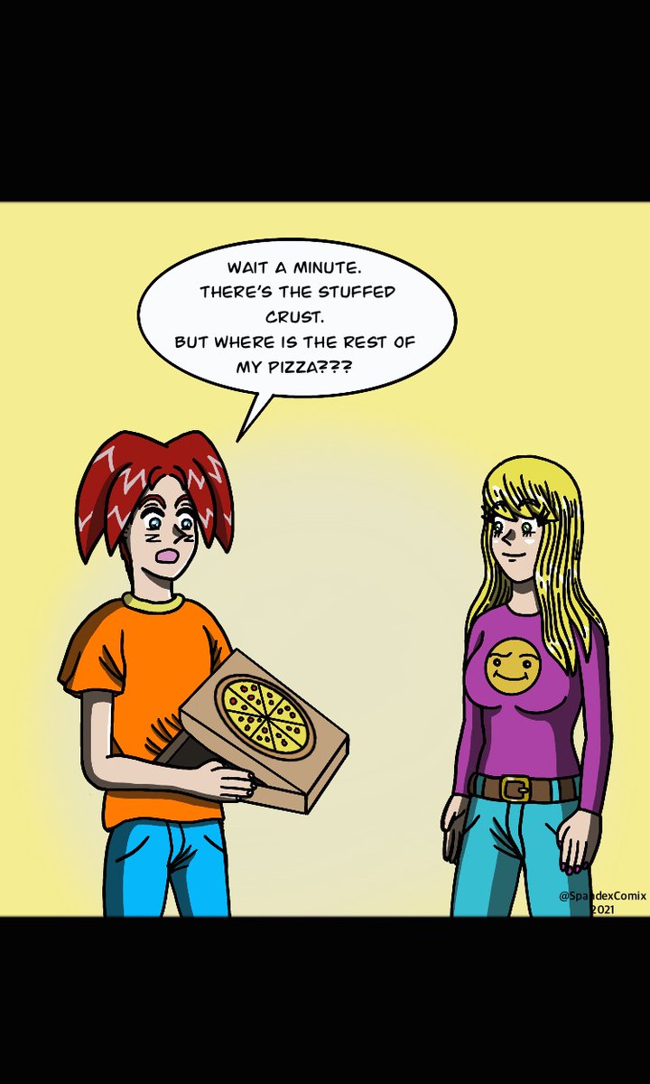 SpandexComix's tweet photo. Episode 33 of my webcomic comedy “Spanky” is now up on Webtoons Canvas! Stuffed crust pizza night! 

https://t.co/plgOmZTdQz

#webtoon #webtoons #WebtoonCanvas #canvashiddengems #CelebrateCANVASDay #webcomic #webcomics #comics #AnimeArt #artwork #ArtistOnTwitter @webtooncanvas https://t.co/3t5DsD2BQ8