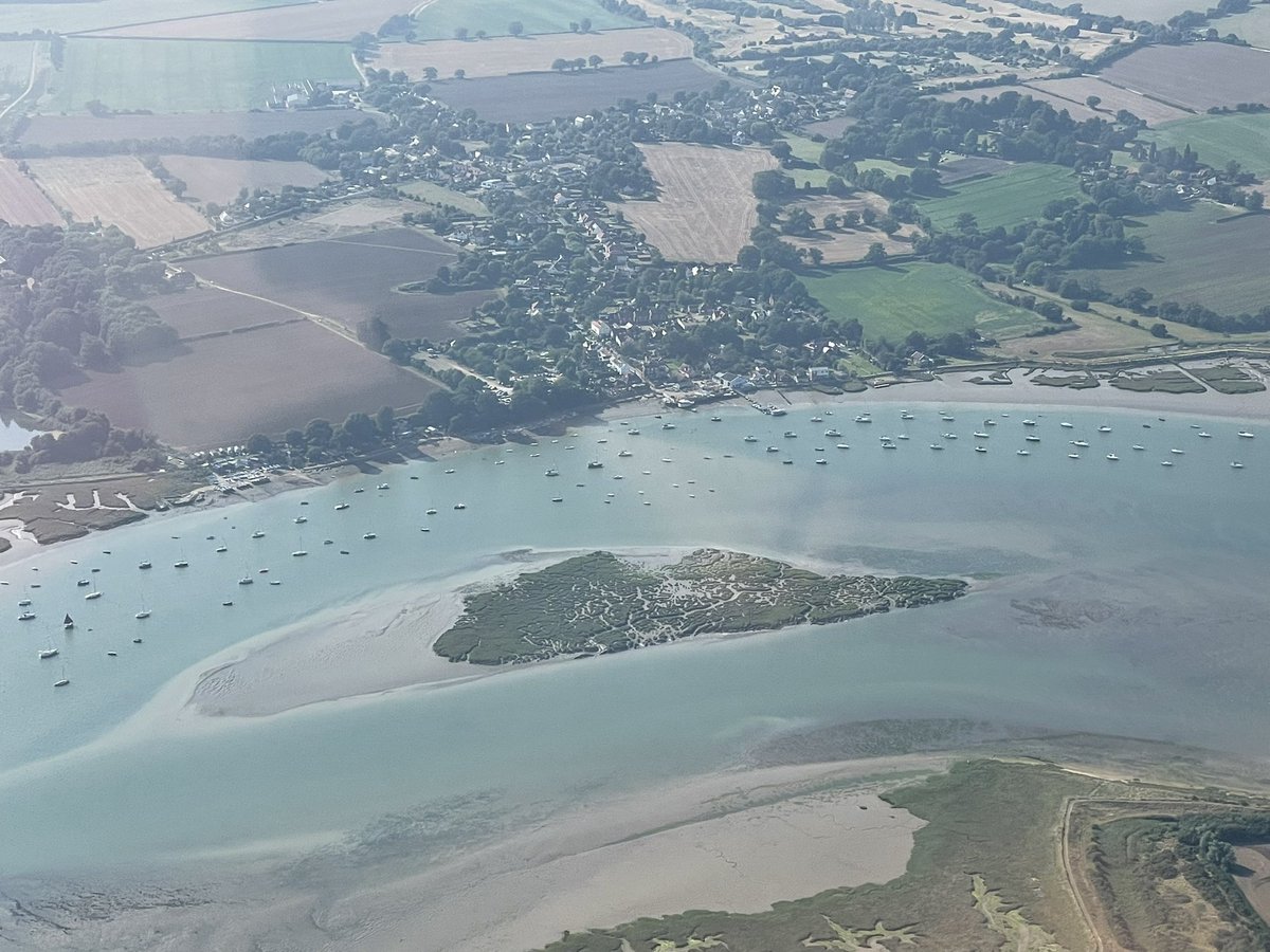 On my flight today, I was able to get this photo of Waldringfield.  <a href="/LifeOnTheDeben/">Life On The Deben</a> <a href="/WoodbridgeUK/">Choose Woodbridge</a>