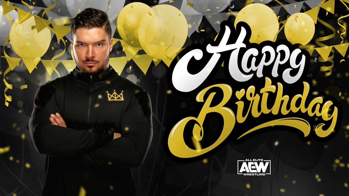 AEW's tweet image. Happy Birthday to @AEW Star and 1/2 of #MenOfTheYear @OfficialEGO