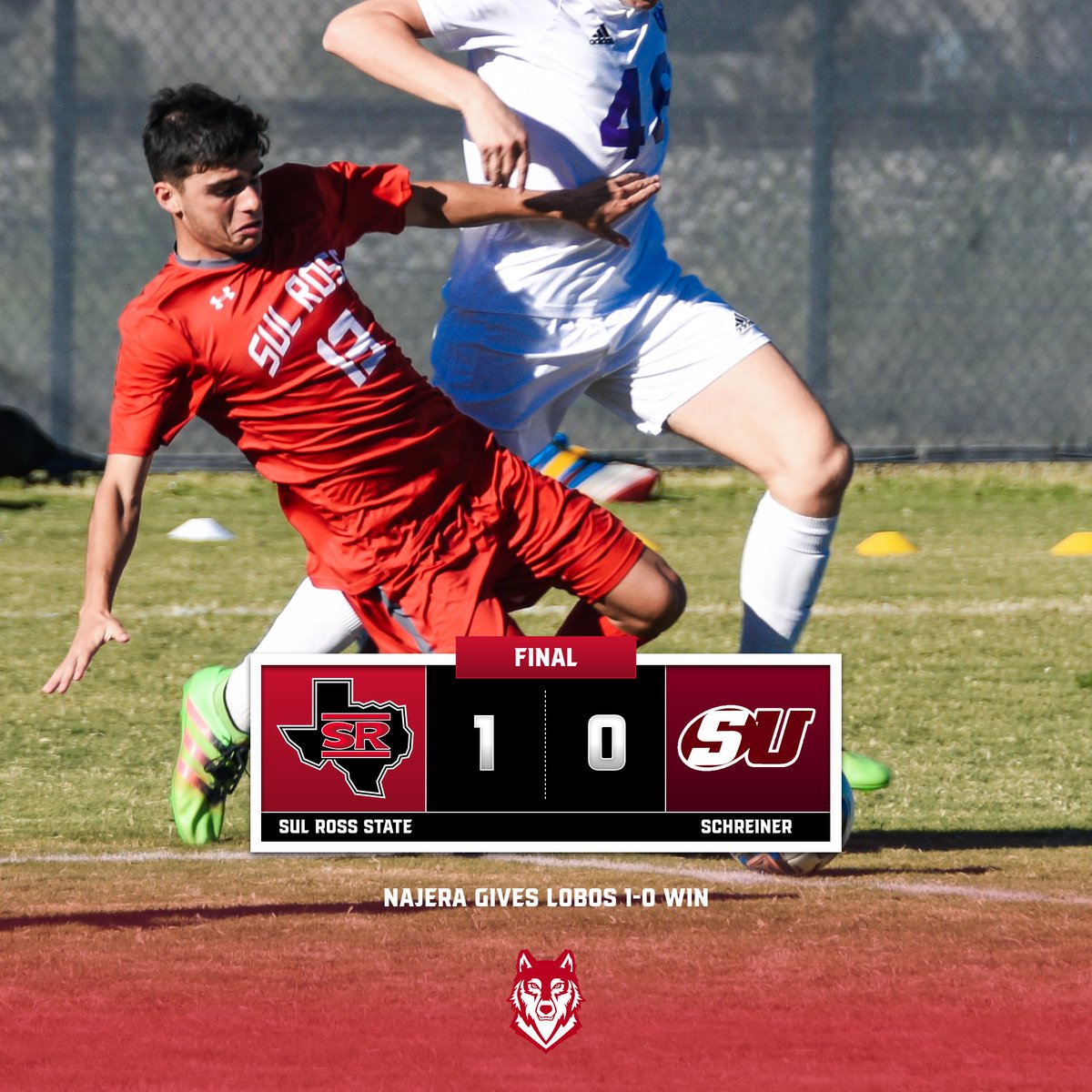 NAJERA IS THE DIFFERENCE

Andres Najera netted the lone goal for a 1-0 win over Schreiner!

#SRSU #ASCsoccer #d3soccer