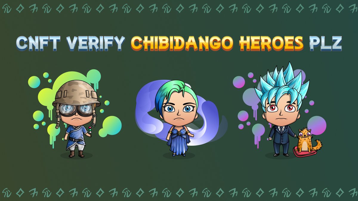 Hey <a href="/CNFT_IO/">CNFT.IO</a> and <a href="/StaleDev/">Stale 🟣</a> our community really really wants to be verified on cnft.io✅🔥🔥

Here is our pull request: github.com/Cardano-NFTs/p…

<a href="/ChibidangoNFT/">Chibidango Heroes</a> #Cardano #CNFT #CardanoNFT #NFTdrop #nftart