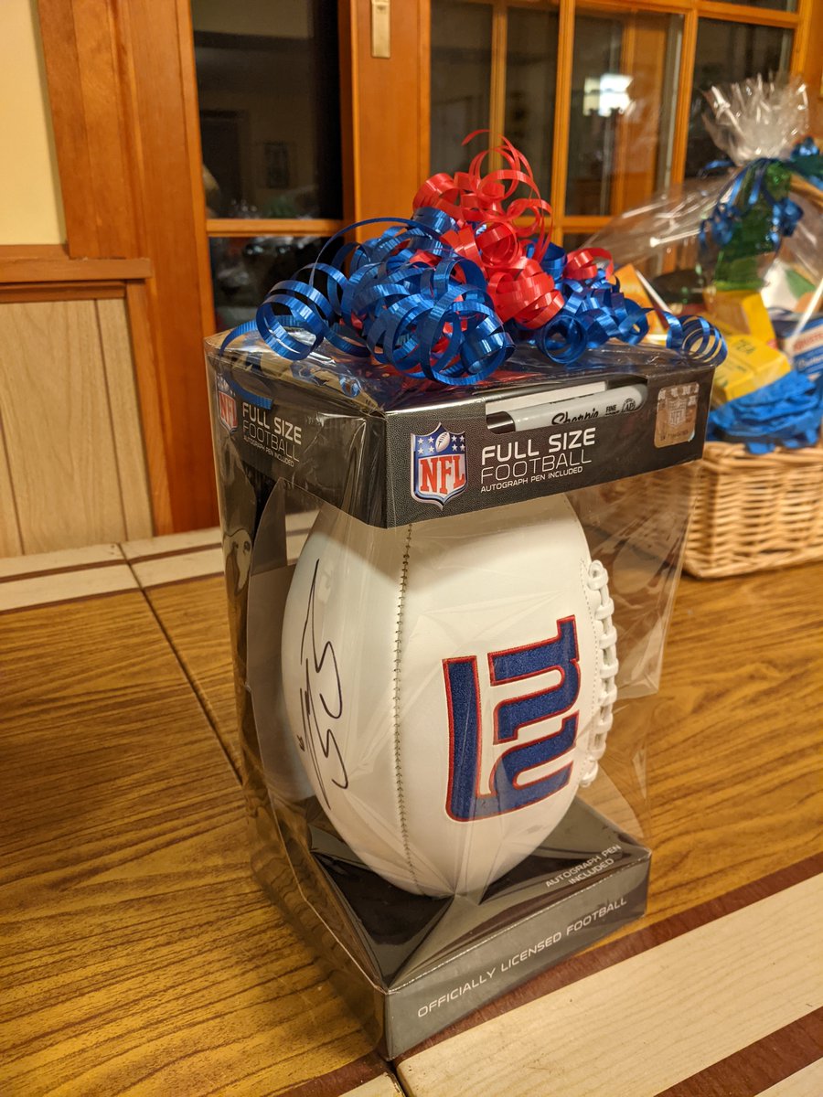 Thank you <a href="/Giants/">New York Giants</a> for donating this autographed football for our raffle