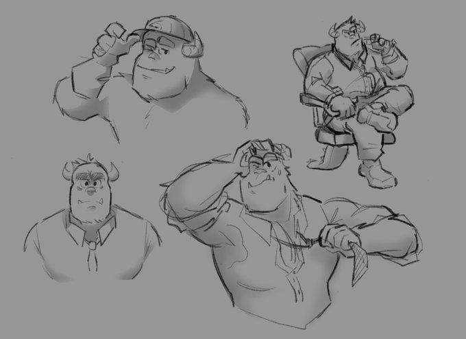 I totally forgot to post these yesterday - some of the brainstorming sketches for this! You can tell I definitely wanted a businessman vibe 🥴💼 