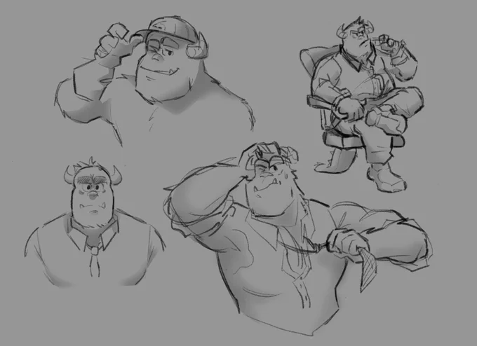I totally forgot to post these yesterday - some of the brainstorming sketches for this! You can tell I definitely wanted a businessman vibe 🥴💼 