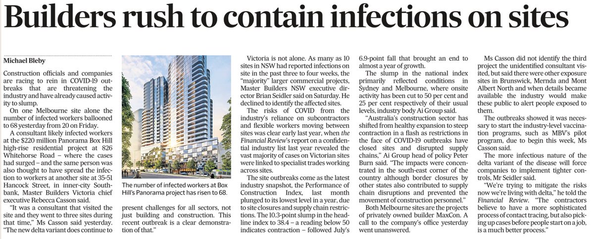 We can confirm that there have been further cases of COVID-19 emerge in our industry over the last few days.  

coronavirus.vic.gov.au/case-alerts%E2…