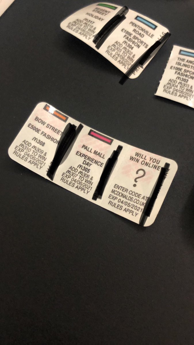 1710_bexx's tweet photo. @McDonaldsUK pleas explain why I have just bought food with the monopoly stickers on and they expire 04/06/21 https://t.co/Eexg0UrLnR