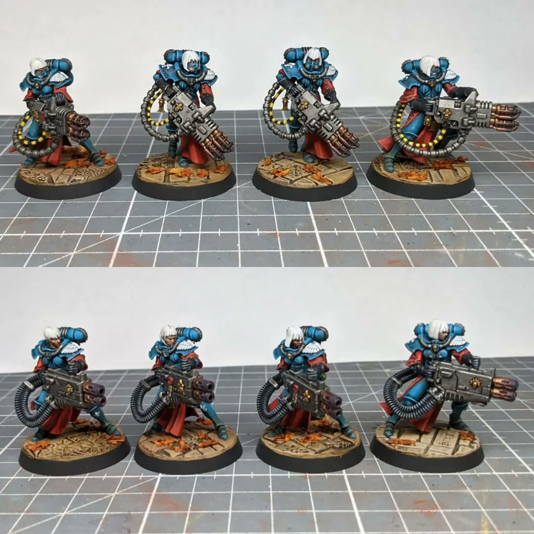 GuRi40k's tweet photo. New set of sororitas done ! Next step : sacresants, morvenn vahl and penitent engine.

#paintingwarhammer #warhammercommunity #warhammer40k #warmongers #sisterofbattle #wepaintminis #adeptasororitas https://t.co/lT2fBPYDzK