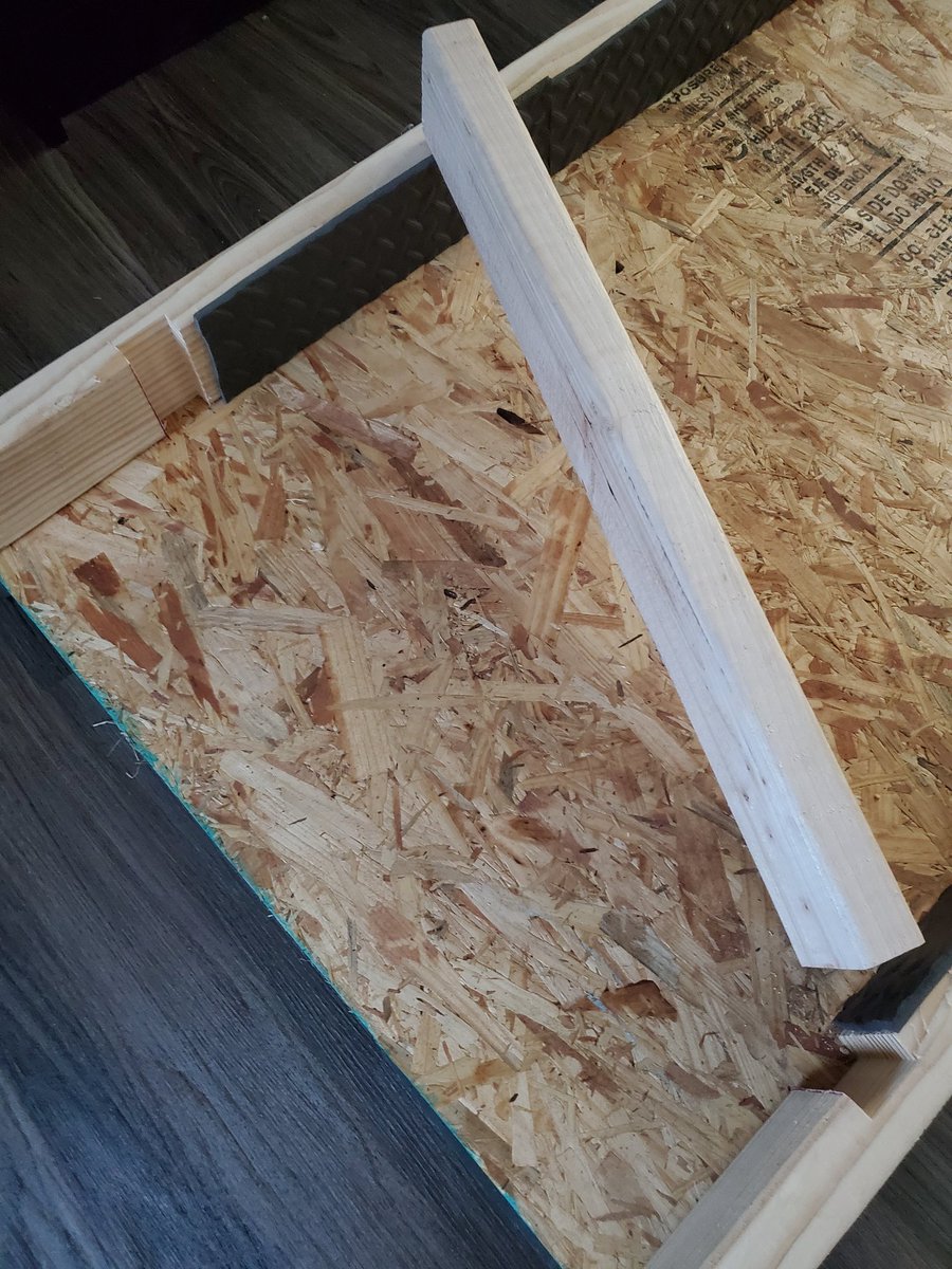 AlenaLecorchick's tweet photo. My dad helped me build a Foley pit this weekend. Since I can't just keep it on the ground and have to store it on its side we made the back panel removable so I can sweep, pour out, and change whatever material needed. Super excited to start using it for some Foley walking! https://t.co/gZxtk6ZR6R