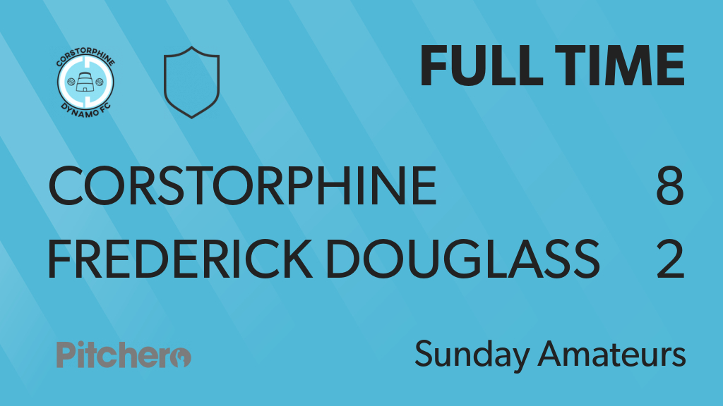 FULL TIME: Corstorphine Dynamo FC 8 - 2 Frederick Douglass
#CORFRE #Pitchero
corstorphinedynamo.co.uk/teams/224690/m…
