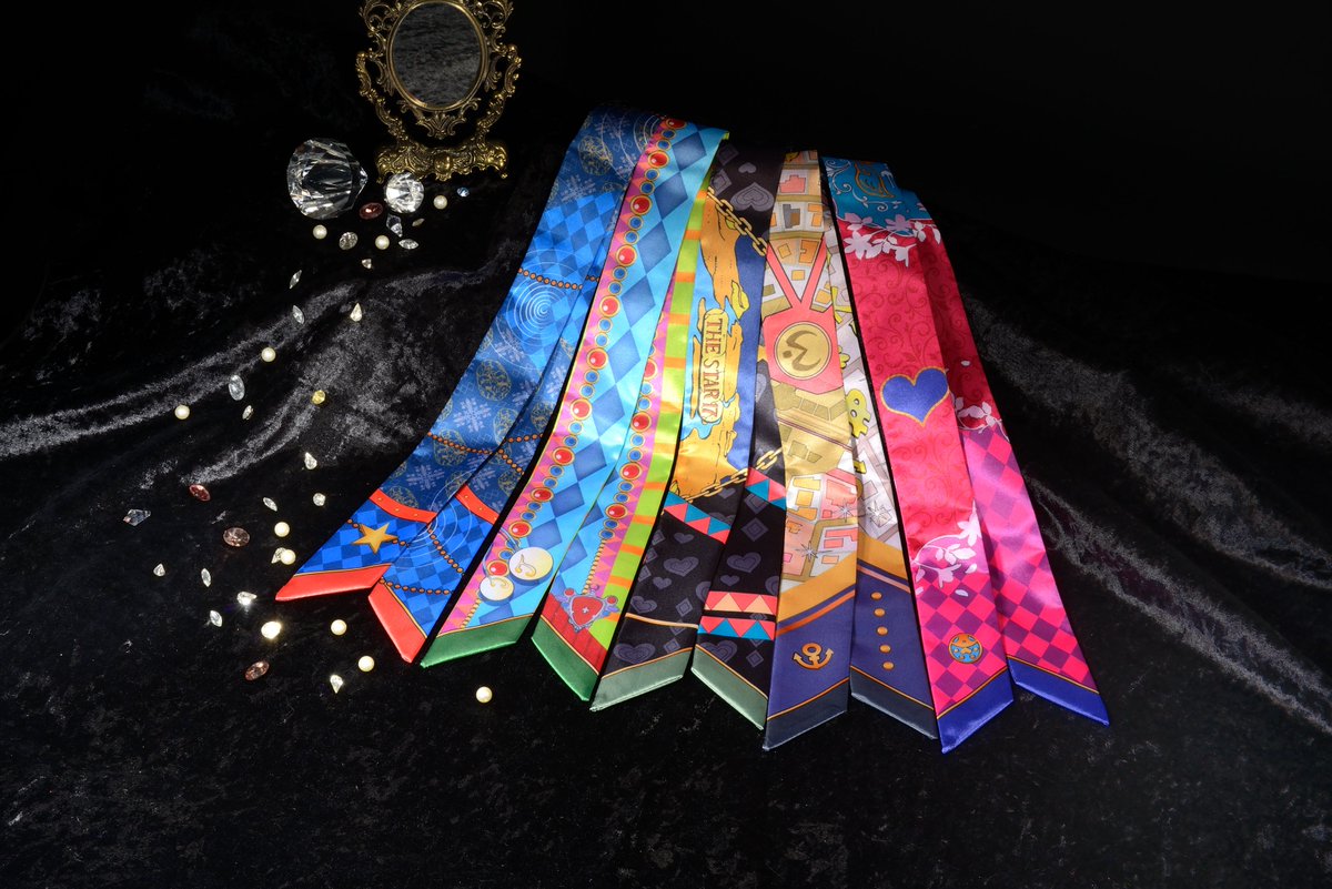 ジョジョ ジョジョワールド リボンスカーフ 6つセット バラ売り可能 オリジナルグッズ｜JOJO WORLD