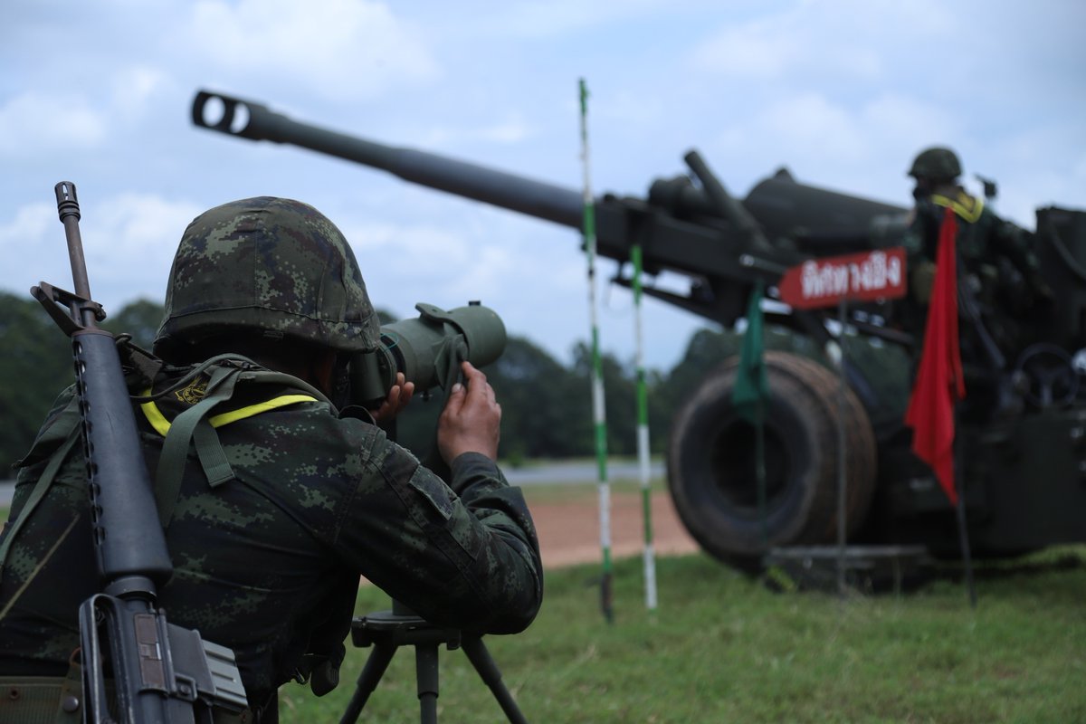 1st_Army_Area's tweet image. 'UNIT SCHOOL"
กองพลทหารราบที่ 2 รักษาพระองค์ โดย กองพันทหารปืนใหญ่ที่ 2 กรมทหารปืนใหญ่ที่ 2 รักษาพระองค์  ฝึกและประเมินผลการฝึกเป็นหน่วย ร้อย. ป.สนาม ประจำปี 2564 โดยคณะกรรมการ ทบ.(ศป.) ผ่านระบบออนไลน์ (vtc)ในห้วงวันที่ 1-3 ก.ย.64 ณ พื้นที่ฝึกภายในหน่วย