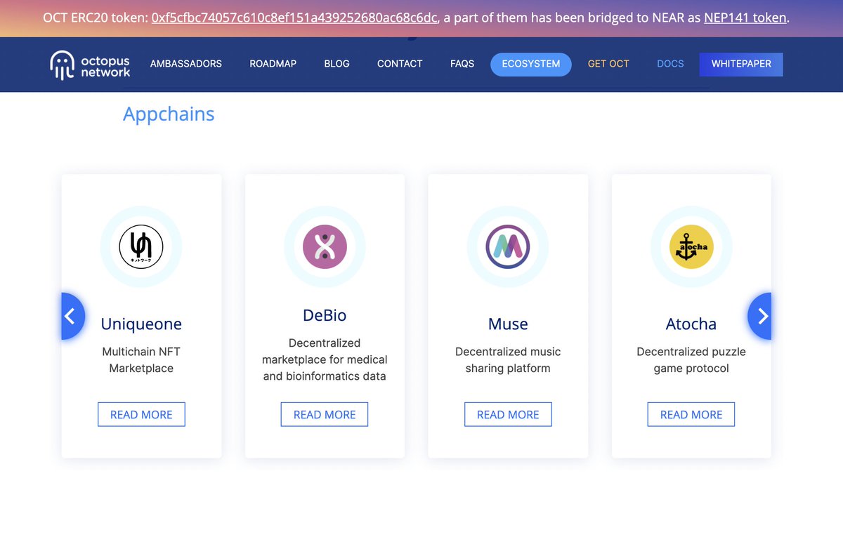 decentricity's tweet image. Congrats, @UniqueOne_UO, for coming onboard @oct_network as an appchain! Multichain #NFT Marketplaces of every size and shape, from @UniquePhoto_ to @UniqueFan01, supporting ETH, BSC, @xdaichain, @polkaswap.
#InternetOfBlockchains