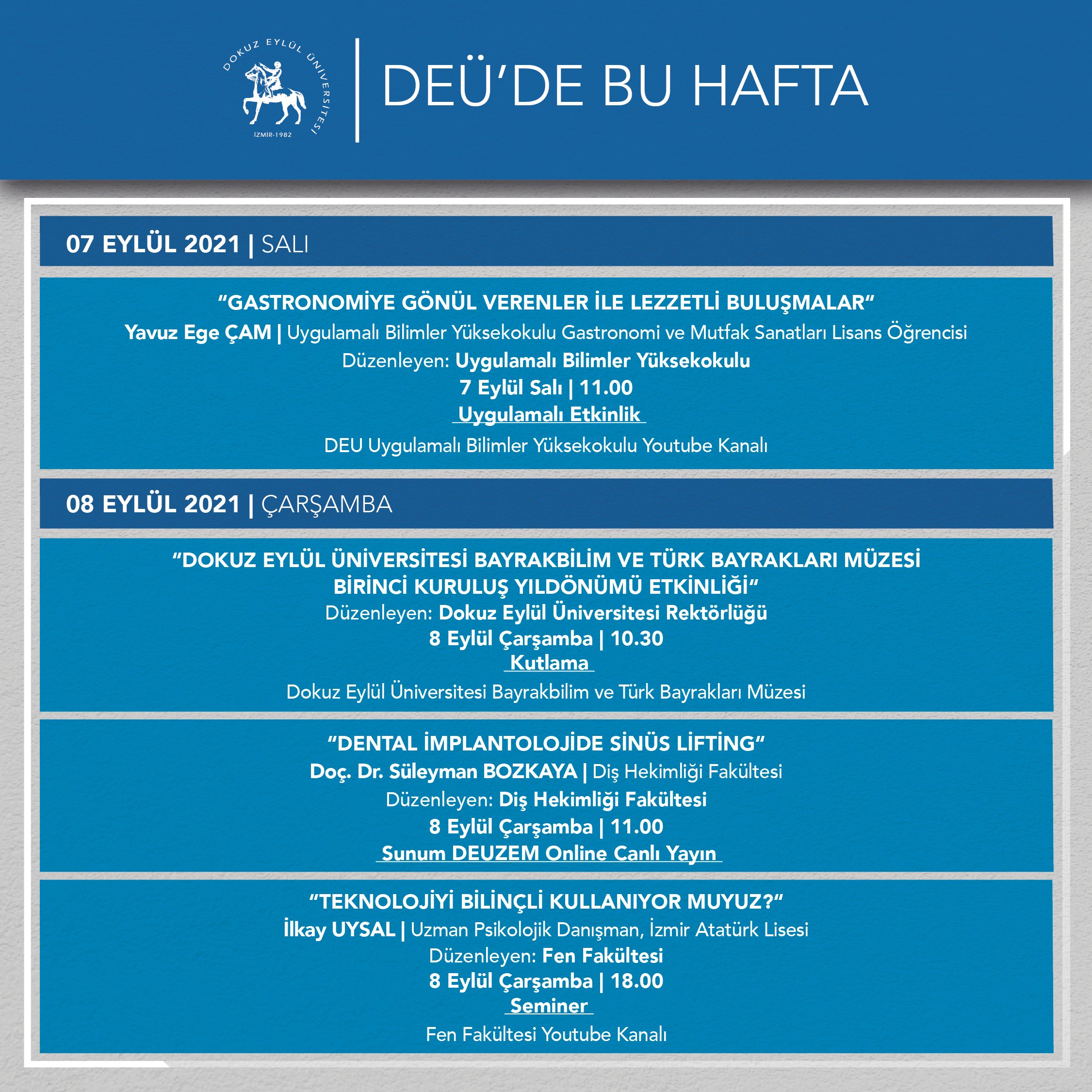 dokuz eylul universitesi on twitter deu de bu hafta https t co narkmjkikx twitter