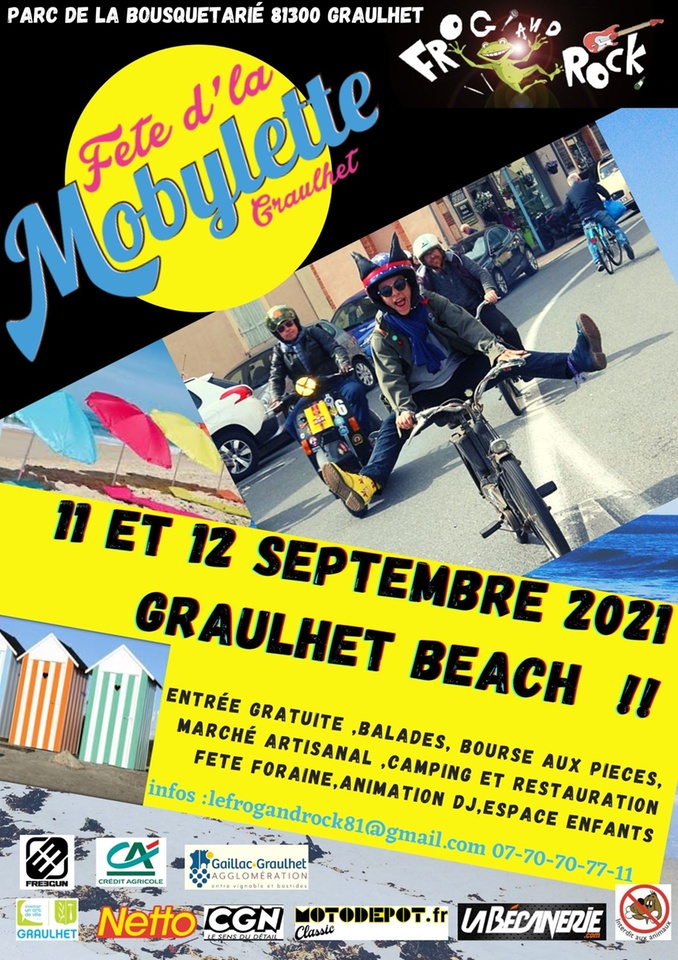 Fete de la mobylette 2021 - Graulhet: venez découvrir la fête de la mobylette de Graulhet, cette année une thématique plage est mis en place (...) dlvr.it/S717VL