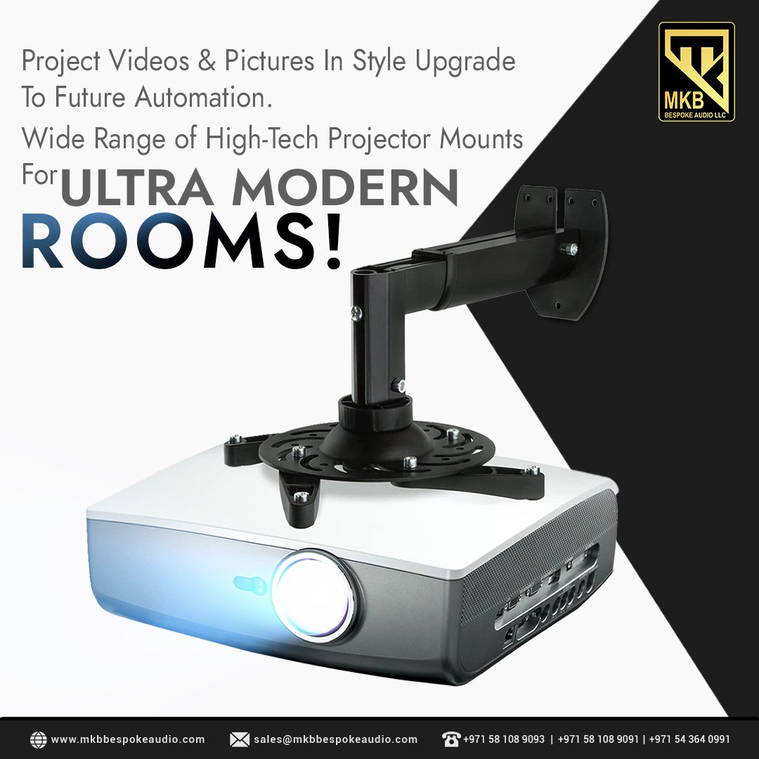 mkbbespokeaudio's tweet image. #Videoexperience could not have been more amazing than it is with #ProjectorMounts presented by #FutureAutomation. 
Help your projectors get the accurate setup, with the perfect height for best projections to happen. 
.
.
Website: mkbbespokeaudio.com