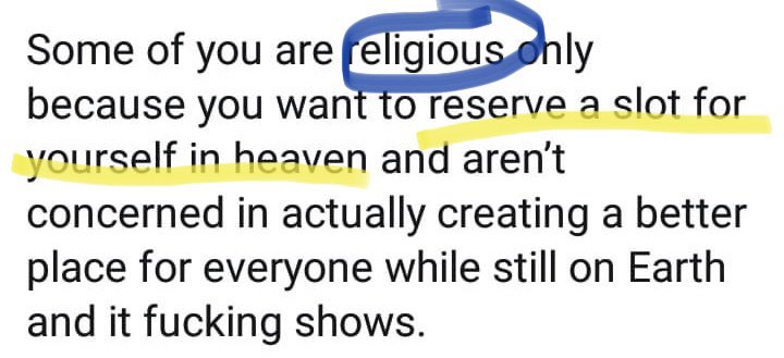 Someone tweeted this…Of course being religious doesn’t mean you’re for GOD so it doesn’t mean you have a place up there. But if you believe this Jesus (John 3:16) you will have a place in his Kingdom.
And yes, this will world will soon fall apart. That’s the truth.