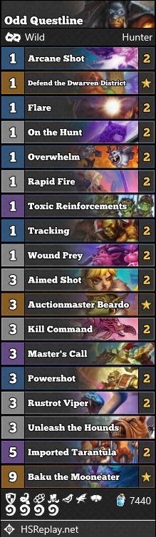 ThisIsSurreal_'s tweet photo. HOLY SHIT! I wasn't even trying and I just cruised to an easy legend with Odd QL Hunter. 31-5 from Bronze to Legend in 2 days. Deck is an absolute blast to play. Made the last push entirely on stream! BTW, the B in Beardo stands for based. 🏹🏹🏹

#HuntersPack #HunterOP https://t.co/lwhknnkHvN