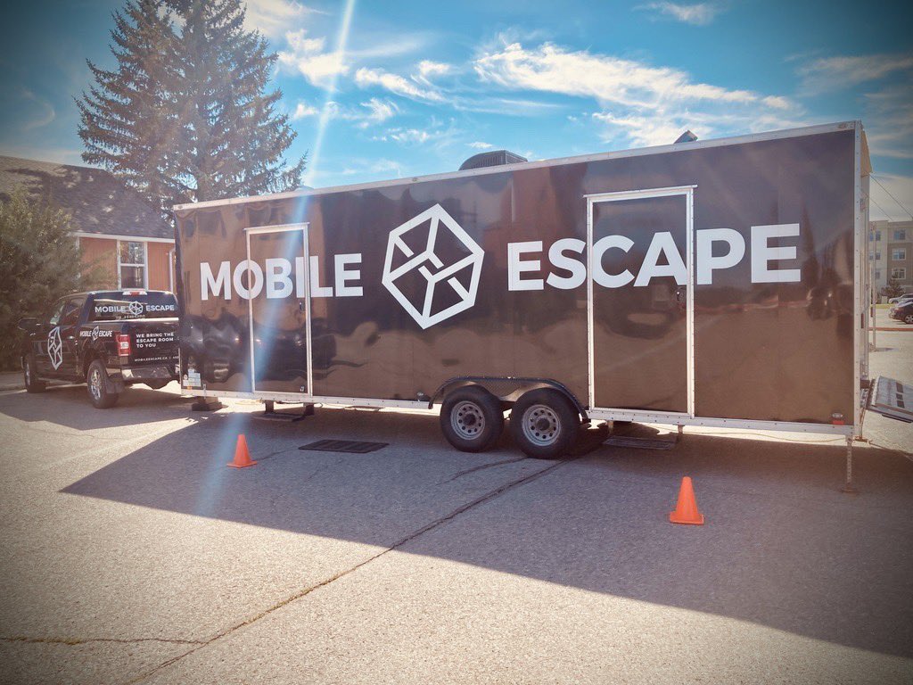 We recently got to set up our mobile trailer game for Welcome Day at St. Mary's University in Calgary, and couldn’t resist this sunbeam shot! How are you “escaping” this long weekend?