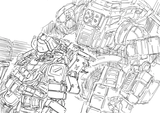 最近あんま描いてないので手癖のリーダー&ミスター 