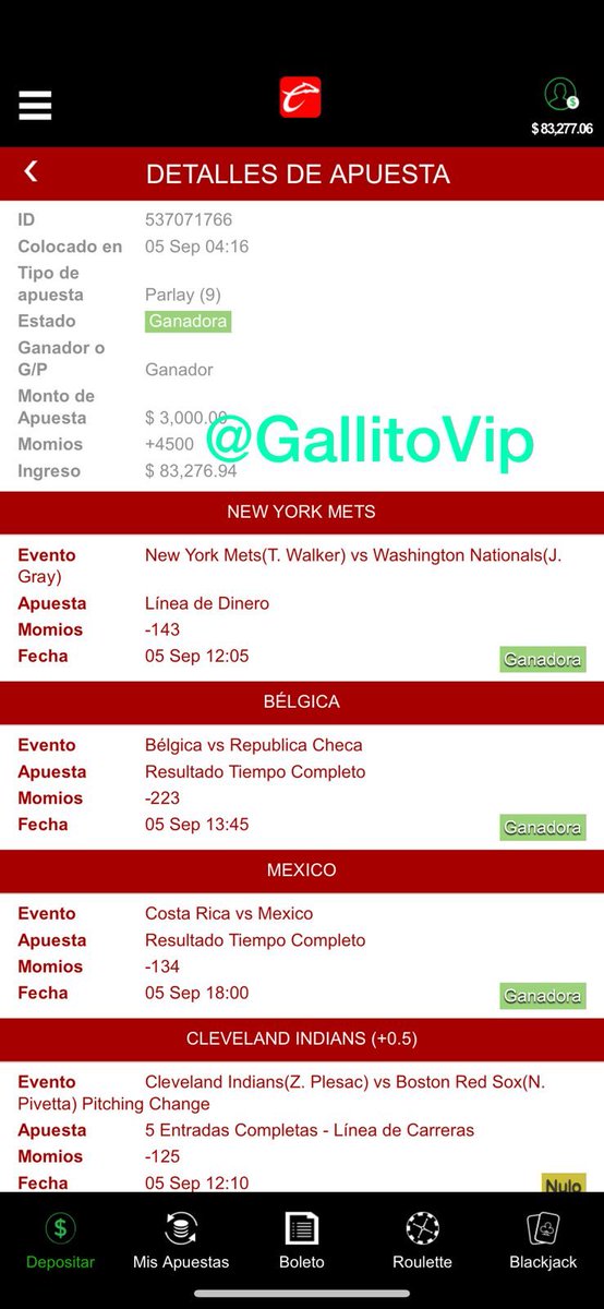 GallitoVip's tweet photo. GAAANAMOOOS EL PARLEY +4500🤑

QUIEN ME SIGUIO!!!!!💰💰💰💰

FELICIDADES A TODOS LOS QUE ME SIGUIERON DA RT Y ❤️ PARA COMPARTIR EL PARLEY DE MAÑANA

QUIERO VER SUS TICKETS!!!!💵 https://t.co/oIK6ojz1sE