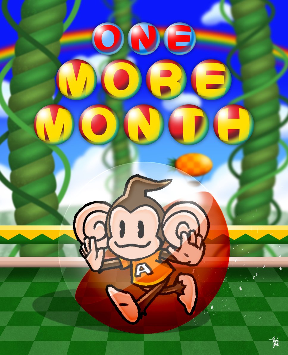 One more month until #SuperMonkeyBall #BananaMania releases, even sooner if you have early access! It looks amazing and I haven't been this excited for a game in a while, can't wait! 🍌