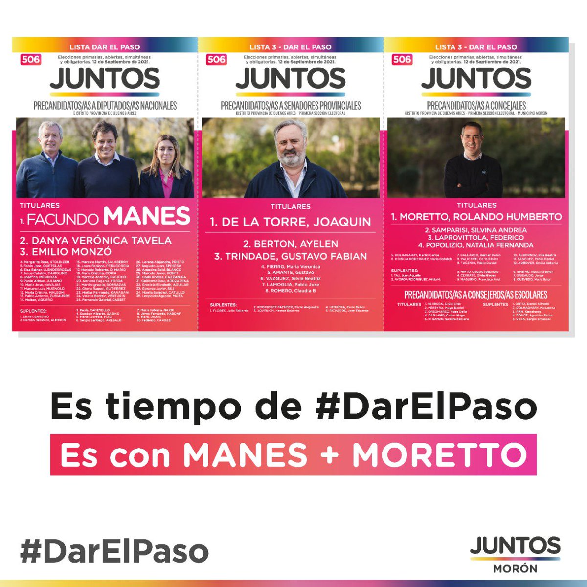 MCDolhagaray's tweet photo. El 12/9 en #Moron votá #DarElPaso #LaFucsia https://t.co/VNFPXVkasi