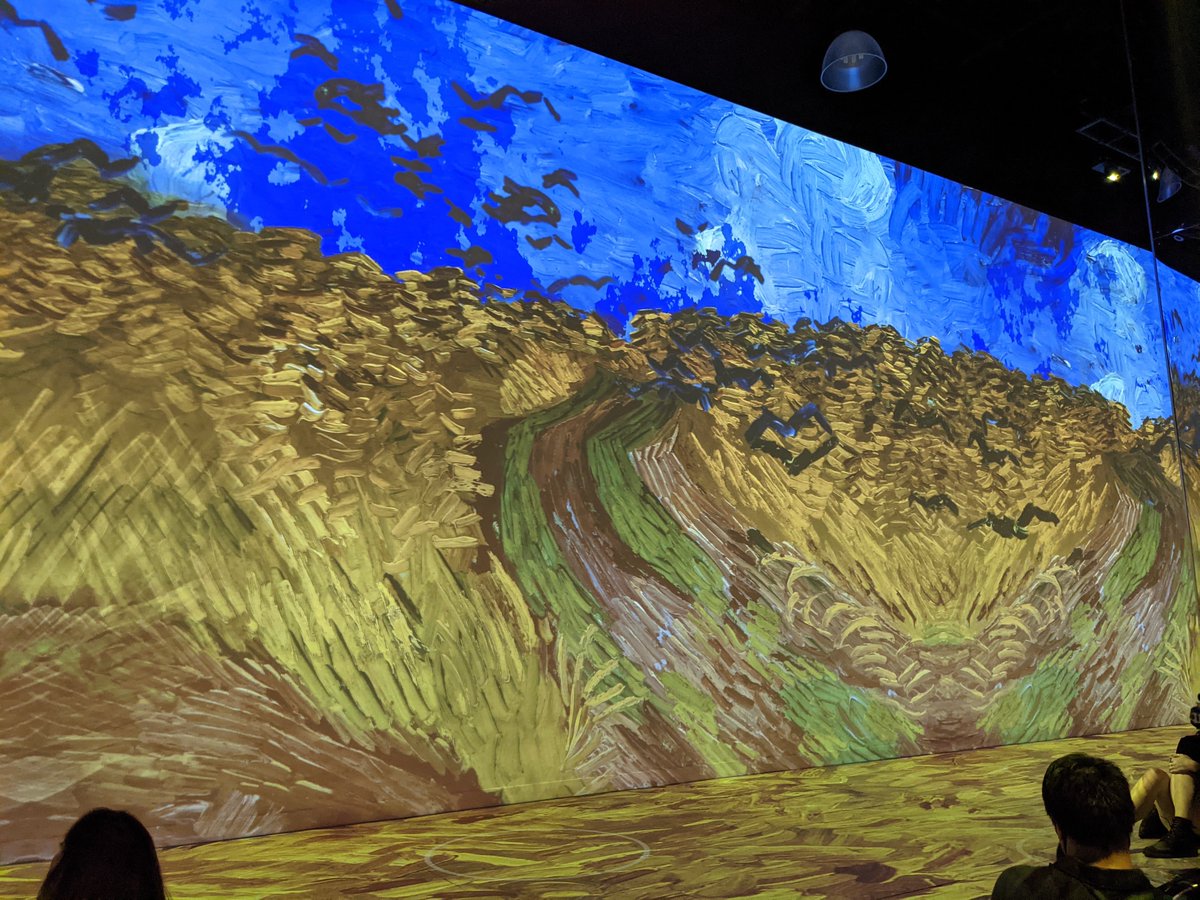 danjmcs's tweet photo. It was a #DutchDay from the @F1 #DutchGP this morning to our tickets to the #ImmersiveVanGogh display this afternoon, which was fantastic and highly recommend if it is in your area. The visuals and color are stunning & the music that goes along with was excellent. https://t.co/w8DFP9WfAG