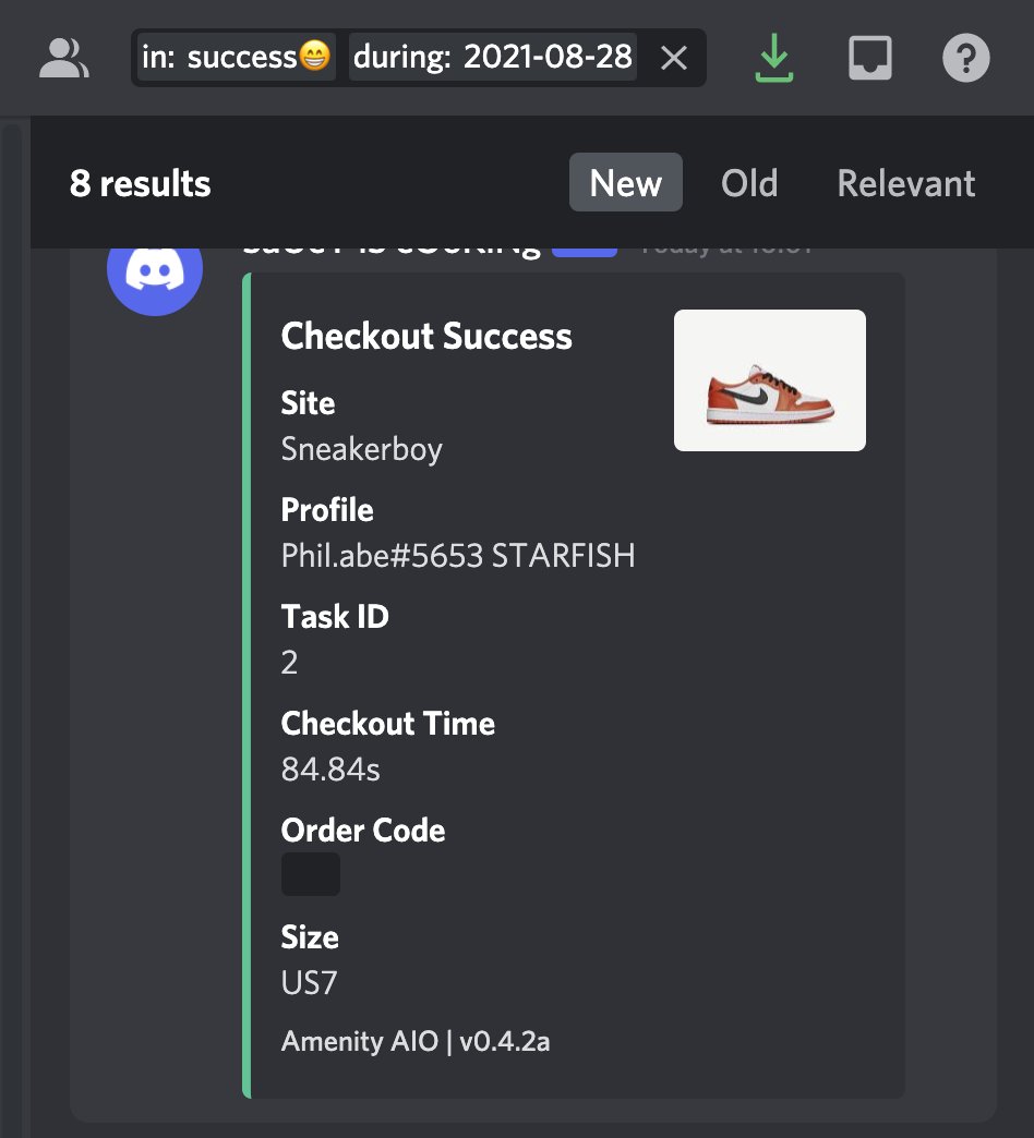 Sneakerboy 8 clip of starfish Jordan 1 low
Thanks <a href="/Amenityio/">Amenity</a> @LimitedAIO @tunednotify
Thanks @CapitalProxies 
Thanks @AmenityAIO