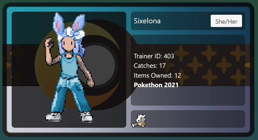 Sixelona's tweet photo. How cute are ya'll looking in your #pokethon outfits? Show me your trainer cards!
We still have family feud! Come hang out, maybe donate to a good cause? :)
https://t.co/c2FYtDqtut @PokethonTV https://t.co/0JsRfGOwpW