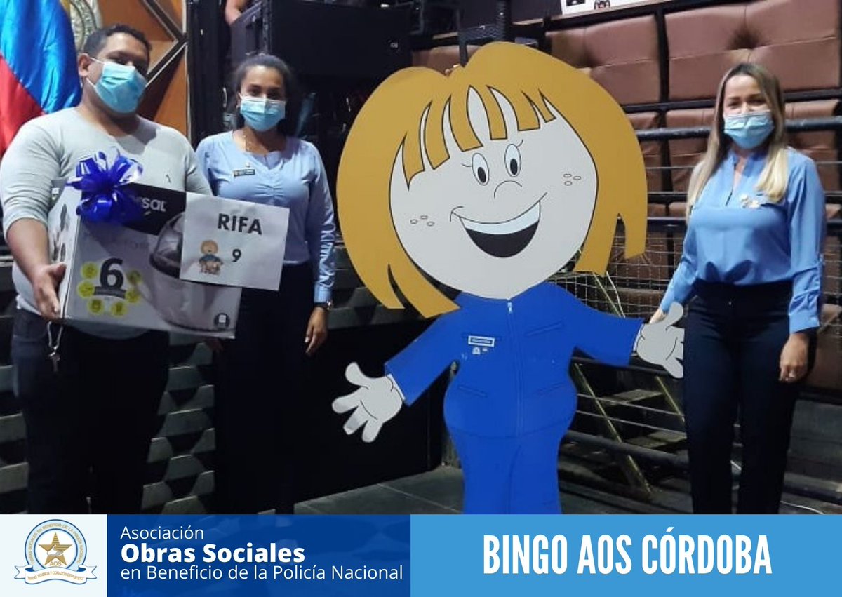 AosPolicia's tweet photo. #AosCórdoba entrego los premios a nuestros ganadores del #BingoVirtual #2021, seguimos trabajando con #ManoTendidaYCorazónDispuesto. #Bienestar #Salud #Educación @PoliciaDECOR https://t.co/GmCQUjHjwp
