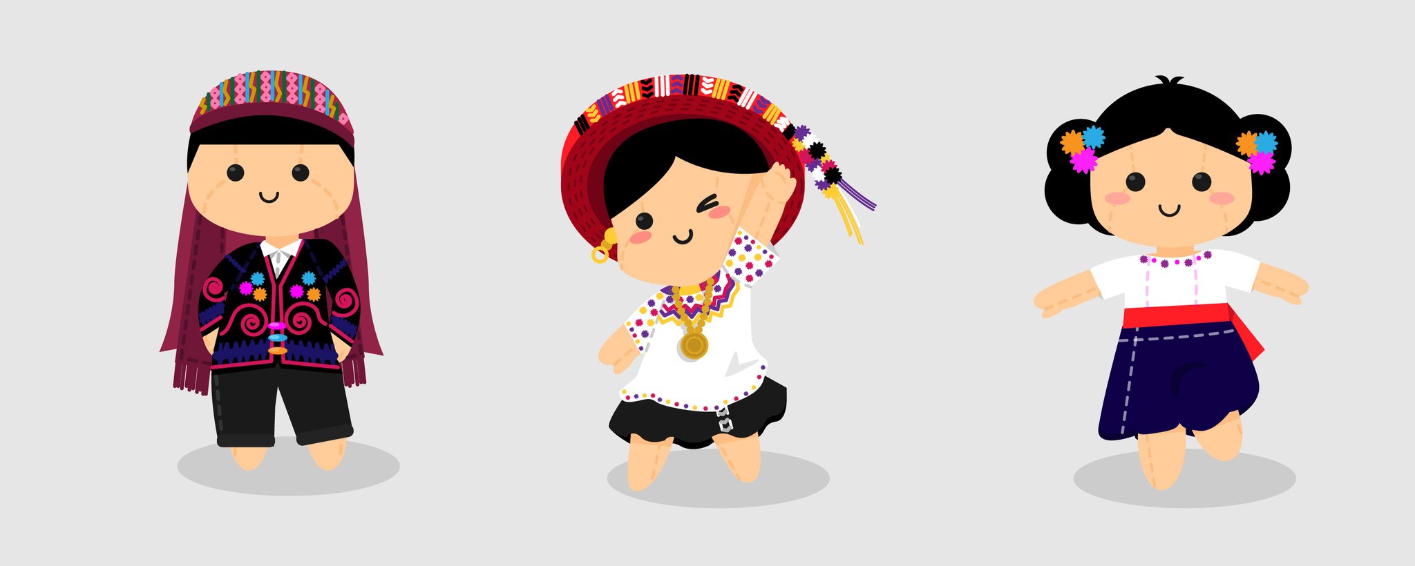 Kanyu X Munecas tipicas Este es un mini proyecto vectorial que hice en mi tiempo libre con inspiracion en cosas tipicas de Guatemala. Guatemala guate Folklore https t TEiijRqZQx X