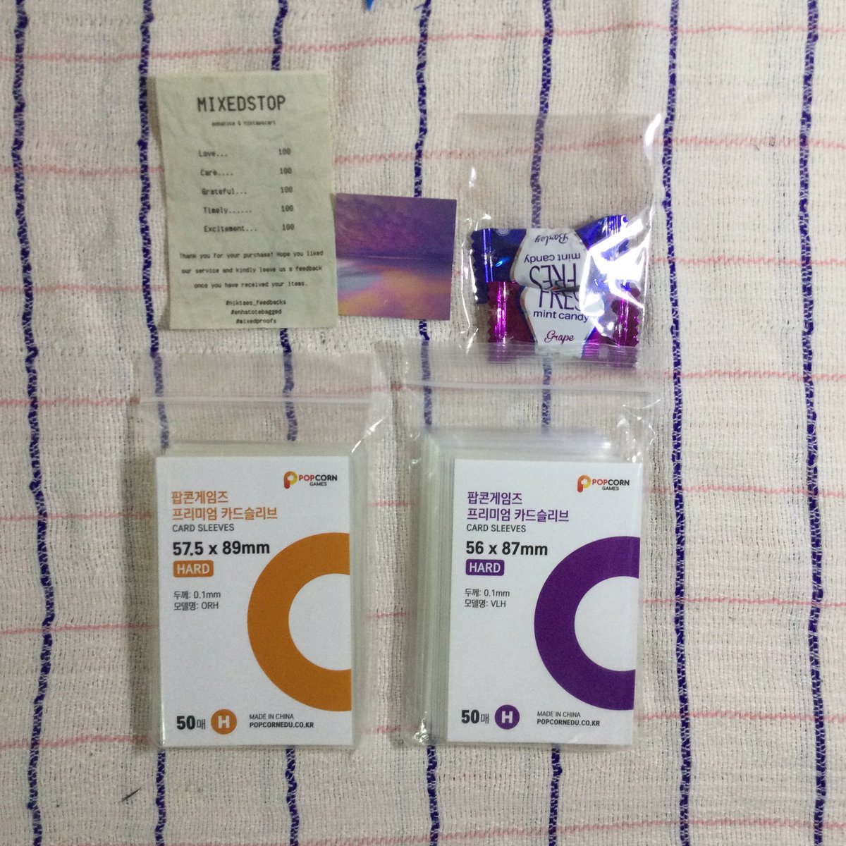 swizzysunoo's tweet image. 09 / 06 / 2021 💌
#mixedproofs #enhatotebagged #niktaes_feedbacks 

hi, i got my popcorn sleeves already! thankfully, it’s in good condition💗 thank you for the quality service! i can’t wait to organize my pcs 🥺 have a great day ahead! &amp;lt;3