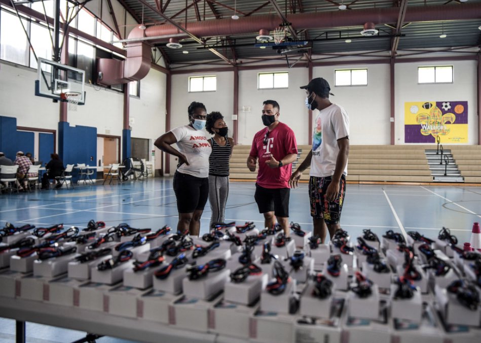 Over the last 48 hours, we’ve handed out over 1,600 phones and countless charging devices to keep the victims of #Ida connected. I'm so proud of our <a href="/TMobile/">T-Mobile</a> team members who have dedicated their time to being there for those who need us most. ❤️