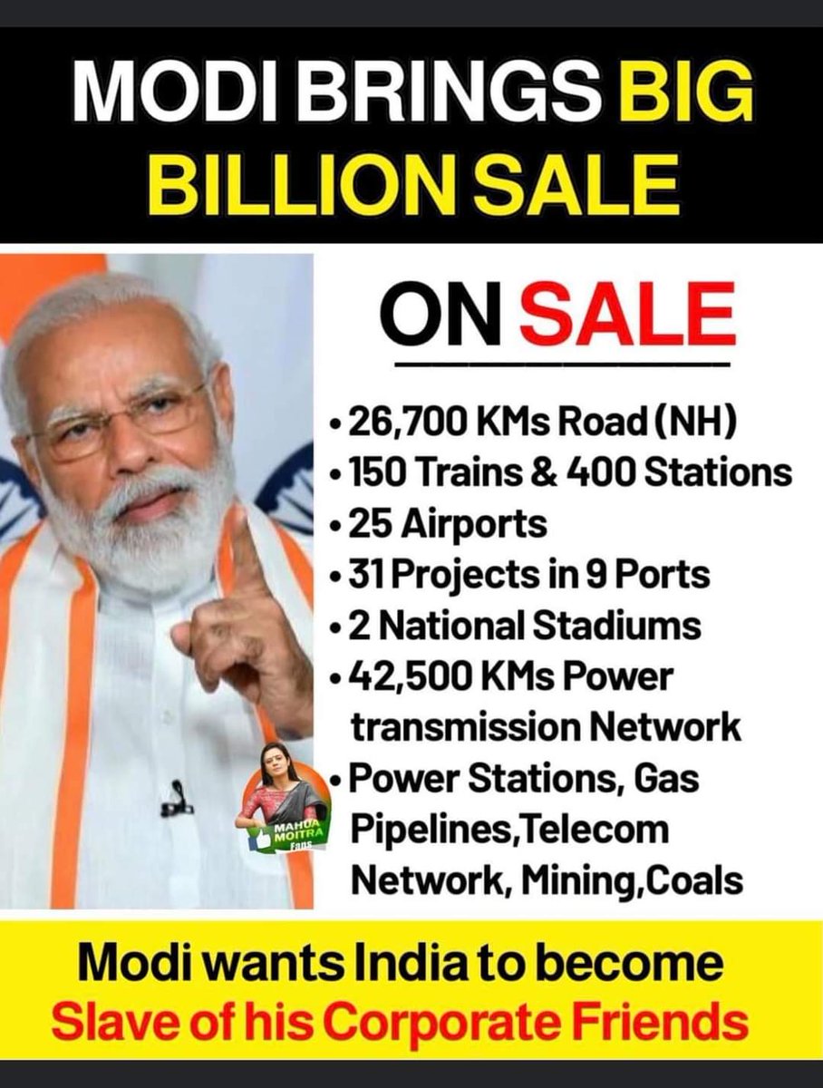 HitpalBatth8's tweet photo. Every Should Wake Up Before It Is Too Late!
India Is Becoming Slave Of Few Corporates.
Govt. Properties Are Becoming Private Properties And Is One Of Reasons Behind Inflation...

#PostPone_Raj_Si_Exam
#Farmers_RoaringInUP https://t.co/gIyEmYJqoR