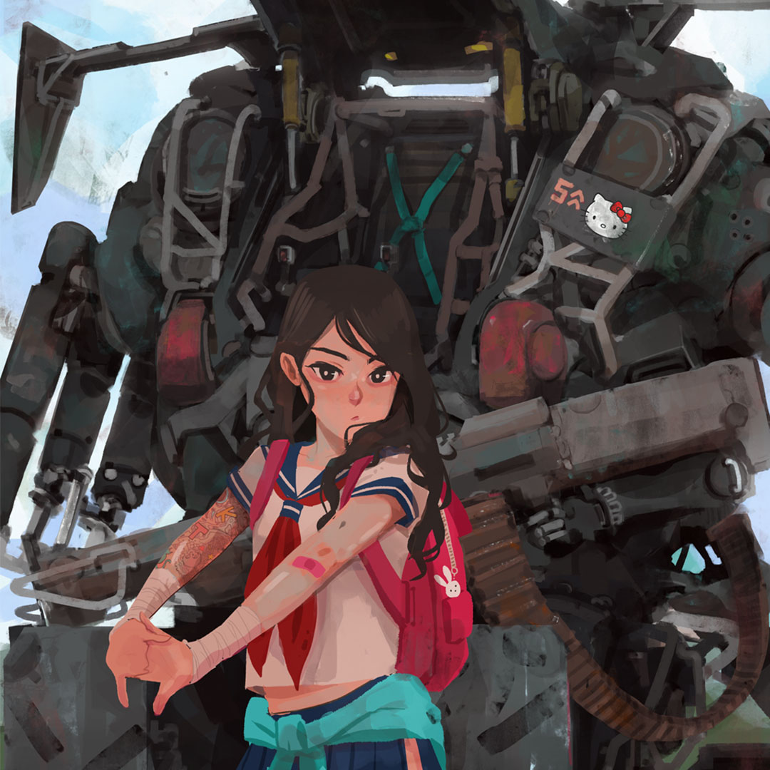 SoesoeKoetjink's tweet photo. 2018 old collabz with Dike Akbar
#collabz
#girl 
#Mecha https://t.co/obgQWtinuK