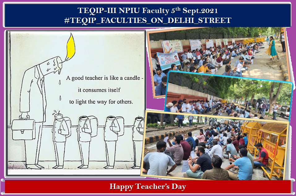 Sandeepiitd1's tweet image. We continue to reach out to our Hon’ble @PMOIndia Shri @narendramodi Ji to resolve our issue. 

@dpradhanbjp @EduMinOfIndia @Drsubhassarkar @Saurabh_Unmute @aajtak @IndiaToday @ABPNews @Milan_reports 
#TEQIP_FACULTIES_ON_DELHI_STREET 
#Day13