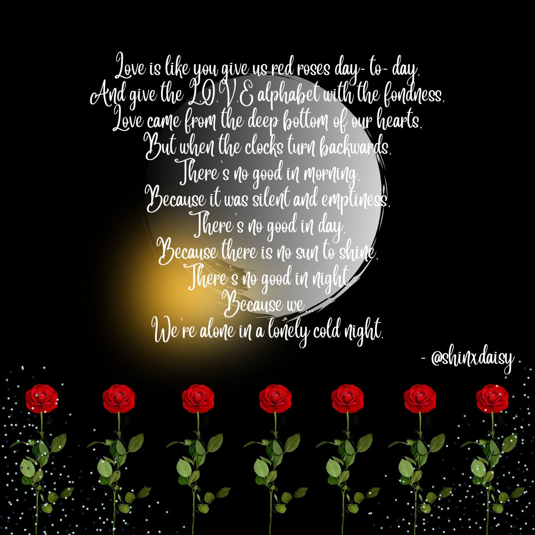 shinxdaisy's tweet photo. A Girl Who Abandoned By Her Parents & L.O.V.E & Me, Myself, And I
#mypoem #mindthinking #agrilwhoabandonedbyherparents #love #memyselfandi #agirl #tweetpoem #tweetpoetry #tweetpoet #stayathome https://t.co/JAdLE8R5pJ