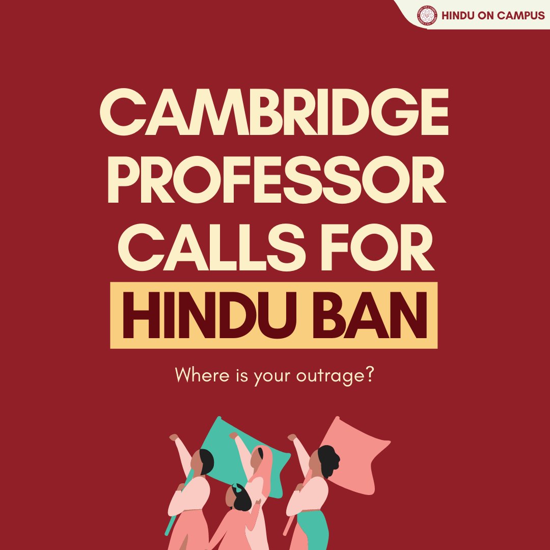 hinduoncampus's tweet photo. Why is a professor @Cambridge_Uni calling for a Hindu ban? https://t.co/fGYFnpAbI1