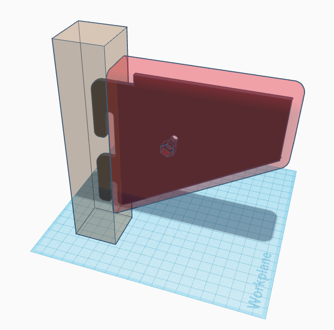 RobbymaQ's tweet photo. Another practical print. 'Step' for my son's loft bed at college where each end of the bed is blocked by a wall or desk. 1/8" aluminum cut &amp; drilled by hand with a PLA printed 'sleeve' &amp; recycled mouse pad glued to top for comfort. #FatLayerLines #BlacknGold #GoPurdue #Tinkercad https://t.co/Ge0m00QkXy