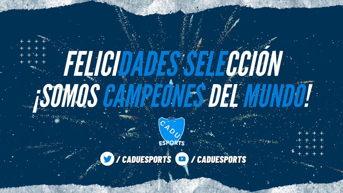 CADU eSports (@caduesports) on Twitter photo Felicitamos a nuestra selección de <a href="/IESAFIFAar/">IESA Argentina</a> por la obtención de la copa del mundo🏆 Felicitamos a nuestra selección de <a href="/IESAFIFAar/">IESA Argentina</a> por la obtención de la copa del mundo🏆