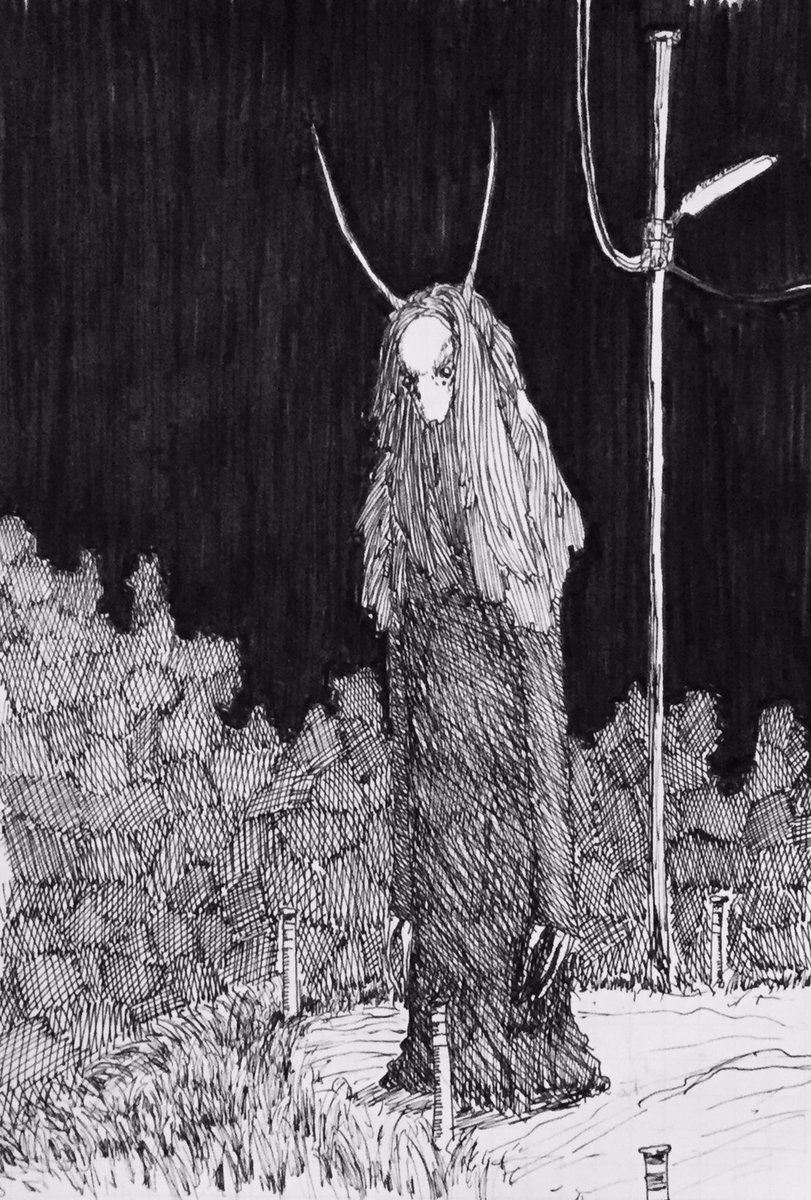 #黒の日 だそうです。
いつも白黒絵ですが黒っぽい過去絵です。 