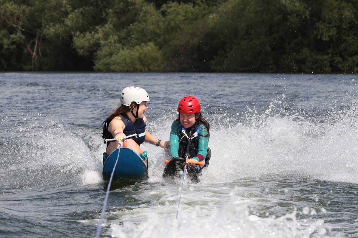 Pleased to support <a href="/axSadventures/">Access Adventures</a> at Heron Lake to help those with a disability take part #sports. Waterskiing &amp; Wakeboarding help #disabilityinclusion Here's an instructor with Yasmin. Prepare for the next #Paralympics. Well done team #ParalympicsGB    

affinitywater.co.uk/news/charity-w…