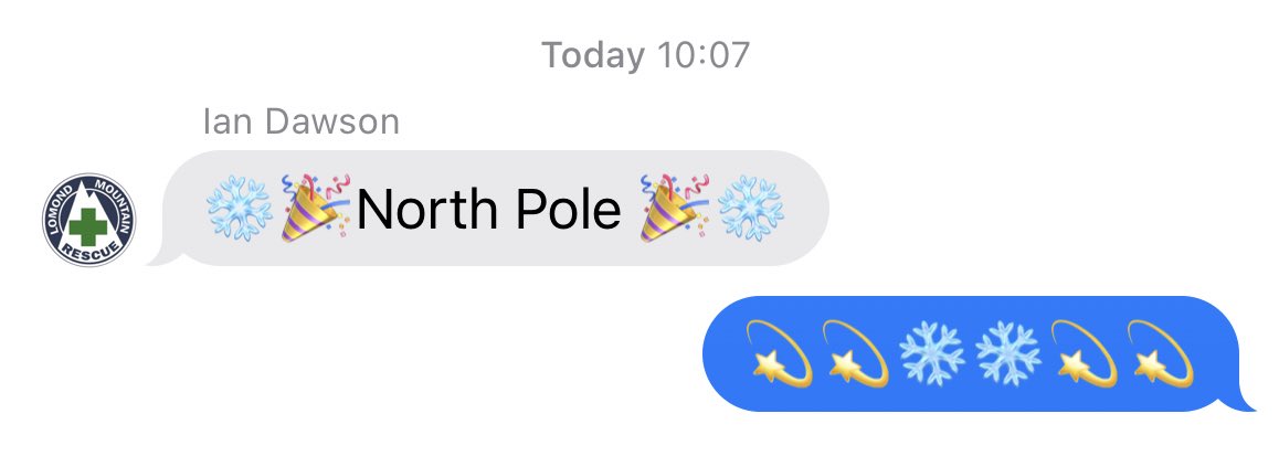 He did it! @IanOuterside is only at the bloody NORTH POLE!!!!